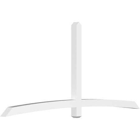 Ekena Millwork Bellingham Architectural Grade PVC Gable Bracket, 108"W x 49 1/2"H x 4"D x 4"F, 11/12 Pitch GBP108X50X0404BEL00